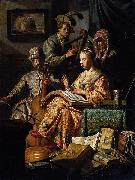 REMBRANDT Harmenszoon van Rijn The Music Party oil on canvas